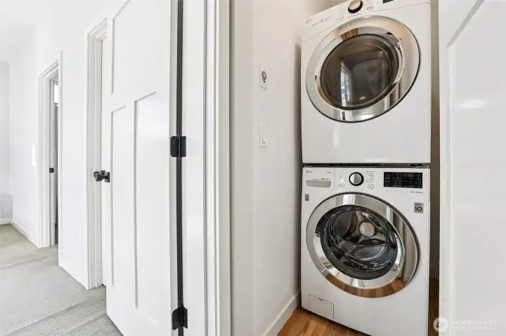 Convenient upper level laundry!