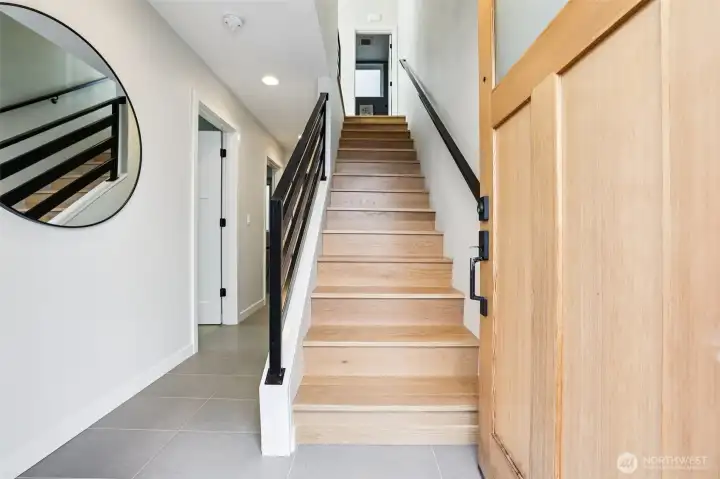 Main entry on the lower level - just outside the front door is your designated off-street parking spot!