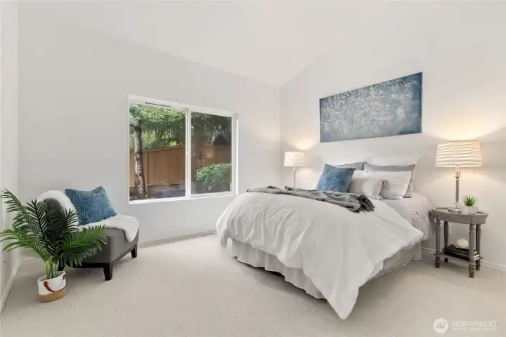 Spacious primary bedroom.