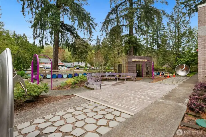 Around the corner from public library & playground