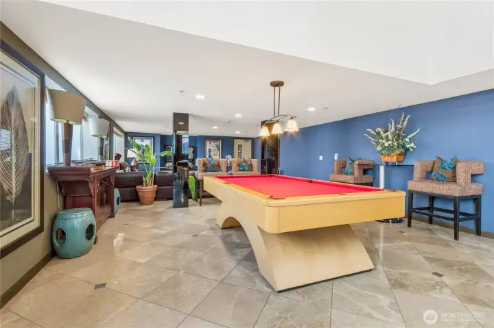 Common area with pool table