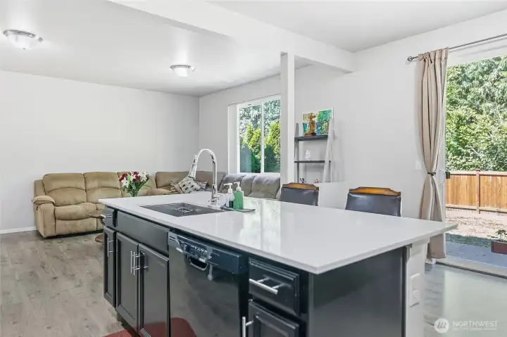 Great room, lots of opportunity for light