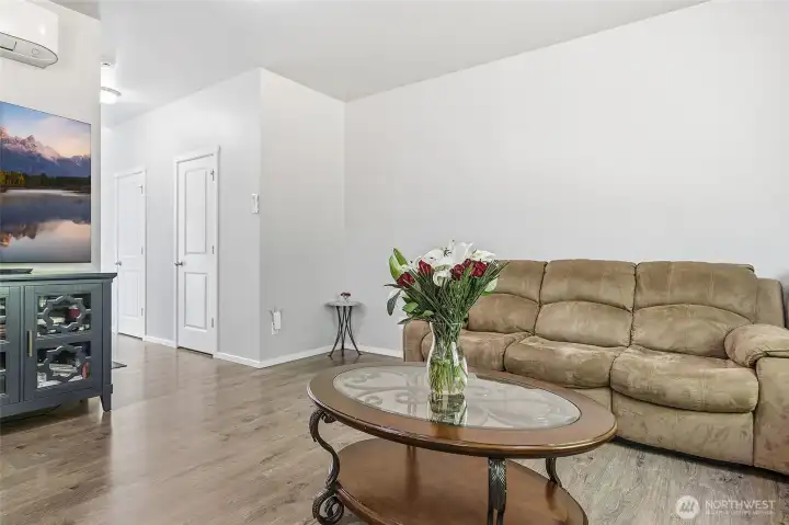 View to entry hall from great room.