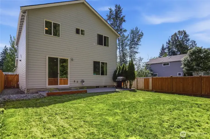 Corner lot, lots of room to play, relax, garden.  Your choice!