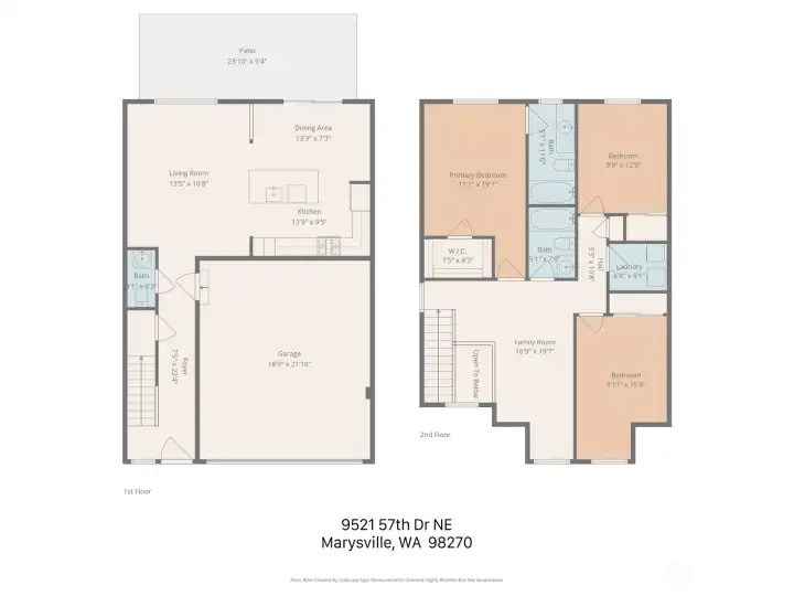 Floor plans, main and upper