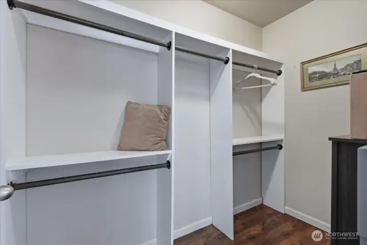 Primary suite includes walk-in closet