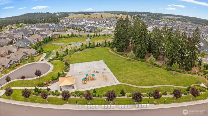 Beautiful neighborhood park and open green space provide room to gather, play, and enjoy the outdoors.