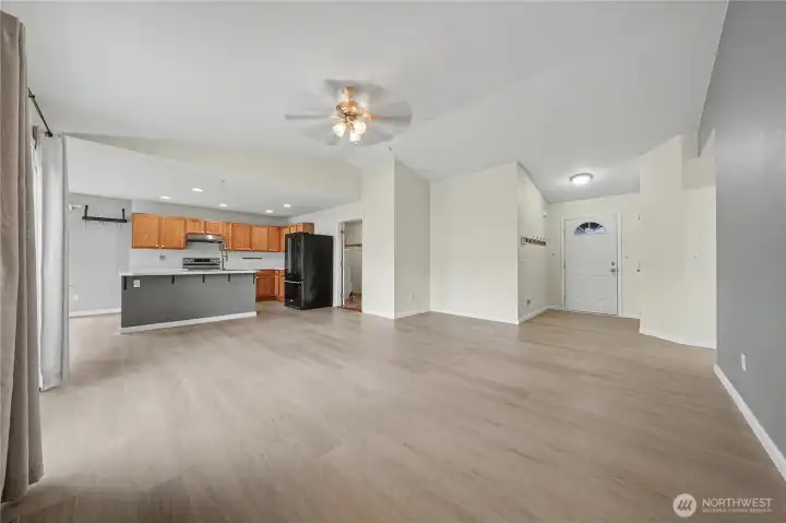 Living Room looking into kitchen area