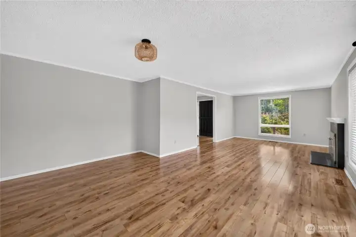 View of the dining room to the living room. View of the dining room to the living room.