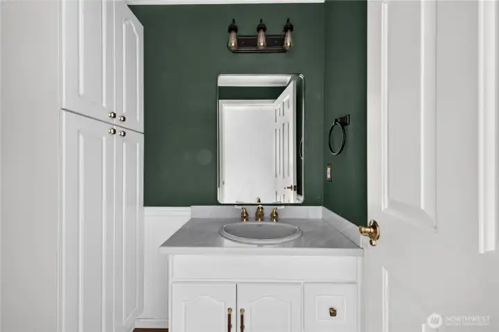 Main floor guest bathroom. Main floor guest bathroom.