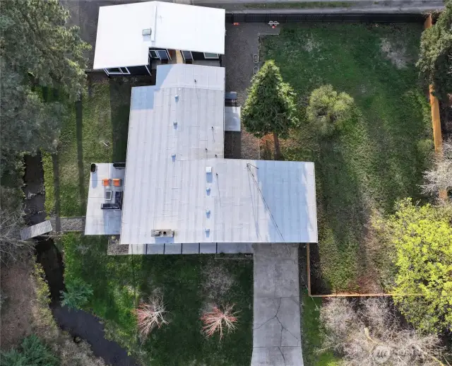 Top view of Home & Garrison Creek