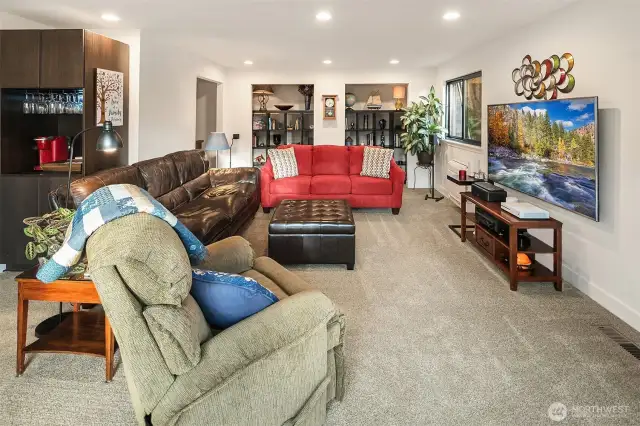The upper level features four bedrooms and this generous flex space. Den, game room, or 5th bedroom?