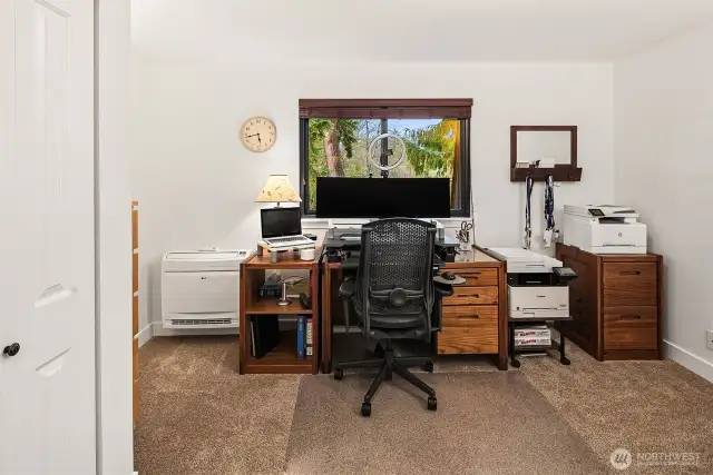 Bedroom #4 is the perfect place for your home office, if desired. Ductless mini-split keeps you and your electronics cool!