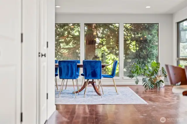 Opens right into the dining room!