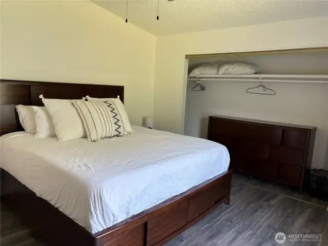 King size bed  and large closet