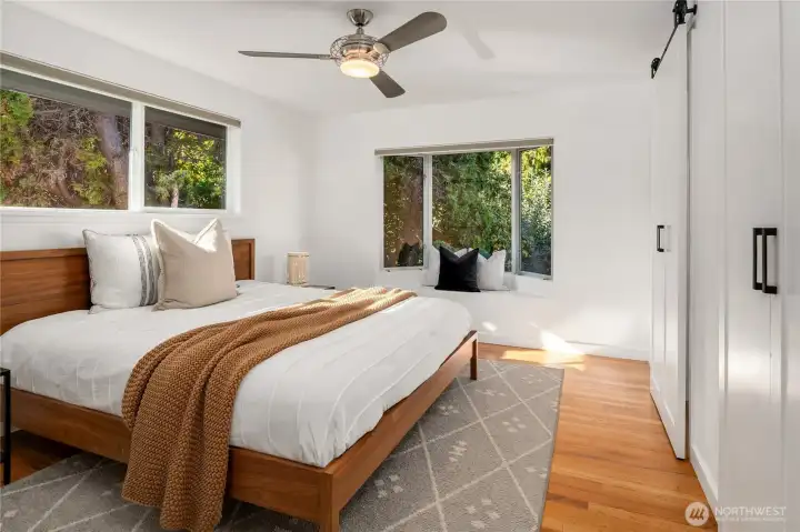 Primary Bedroom with plenty of storage surprises.