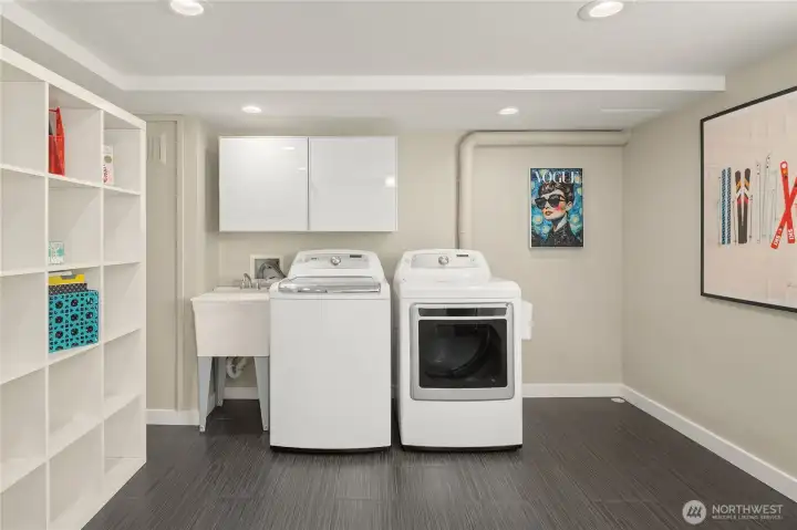 Oversized (13'5" x 14'10") Laundry/Office/Craft Room. Could also convert to a 5th bedroom. Plenty of room to move the Laundry to another location on the Lower Level