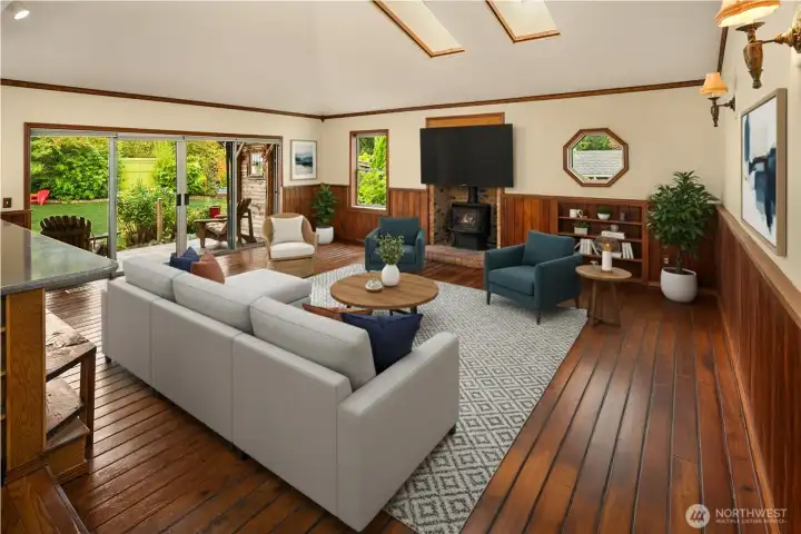 Family Room Virtually Staged
