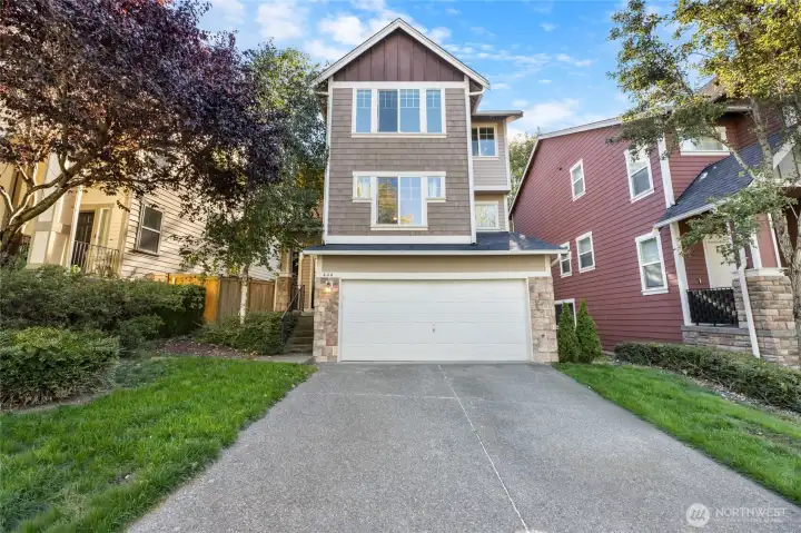 This three story home is spacious and has a rear patio.  There is an AC heat pump unit and gas forced air heat system with an isolated wall heater in the ground floor rec room/4th bedroom.