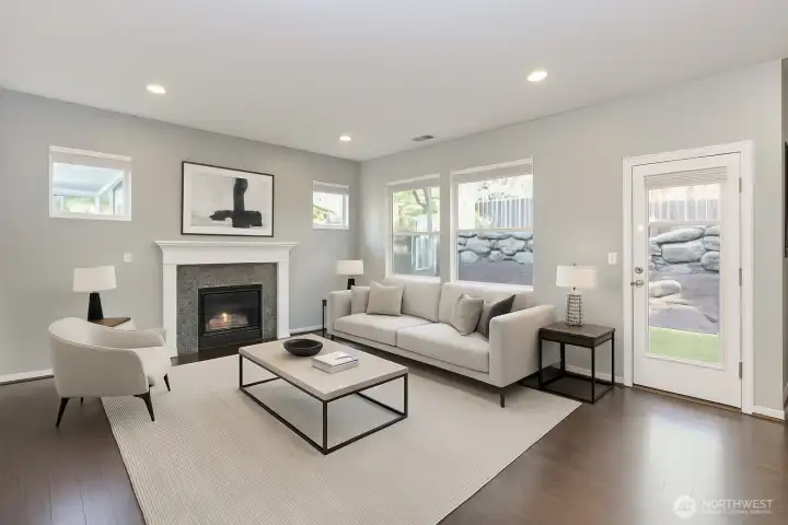 Virtually staged to showcase area.