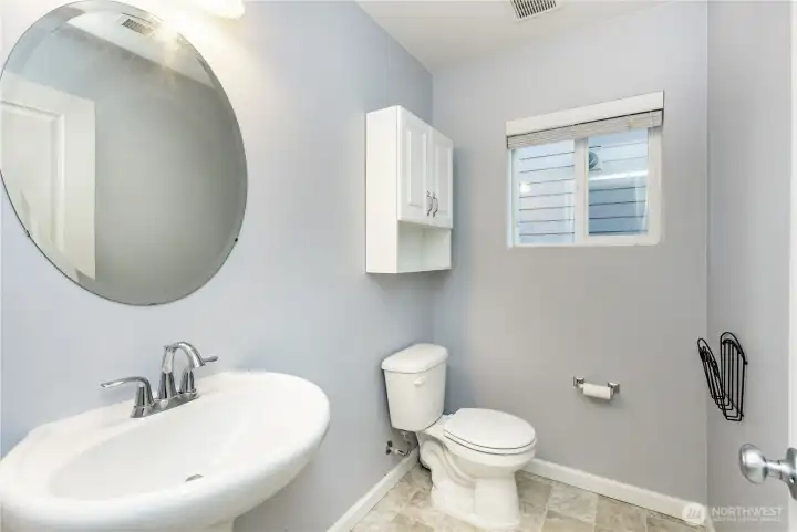 Main level half-bath.