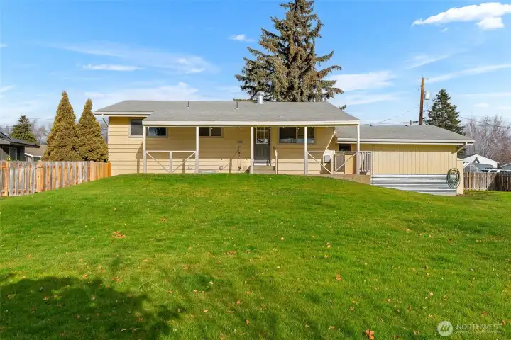 Large fenced back yard