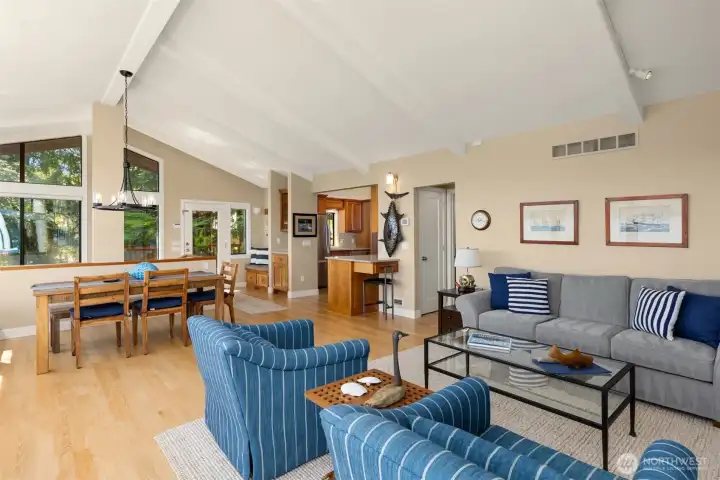 Hardwood floors throughout...