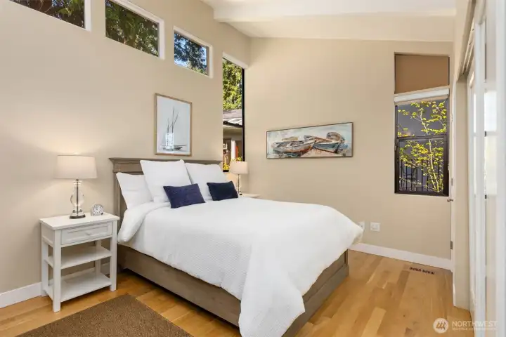 Main floor bedroom with tons of closet space.