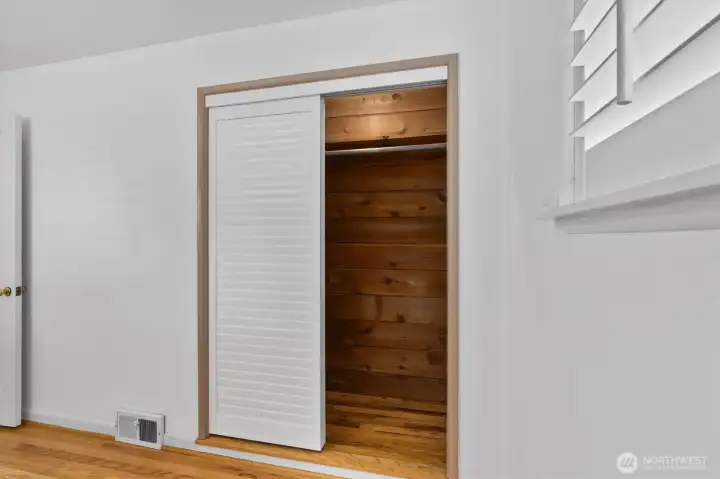 Cedar lined closets
