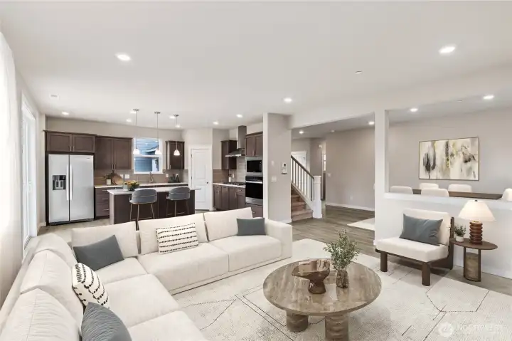 Open floor plan. Virtually stagged. Photo's are for representational purposes only. Colors and finishes may differ. Open floor plan. Virtually stagged. Photo's are for representational purposes only. Colors and finishes may differ.