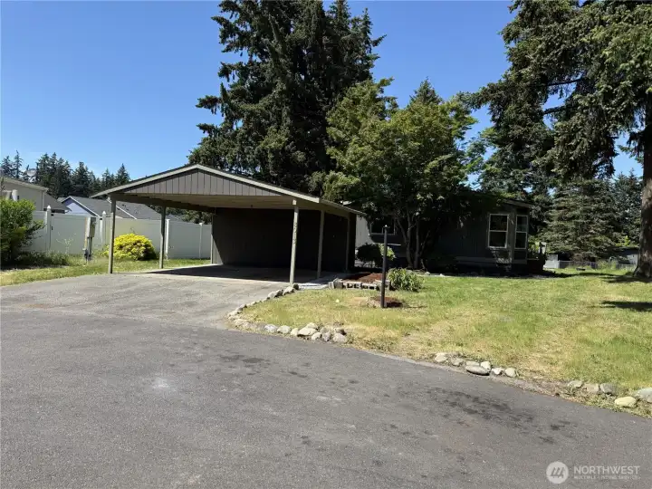 Front Carport & storage area
