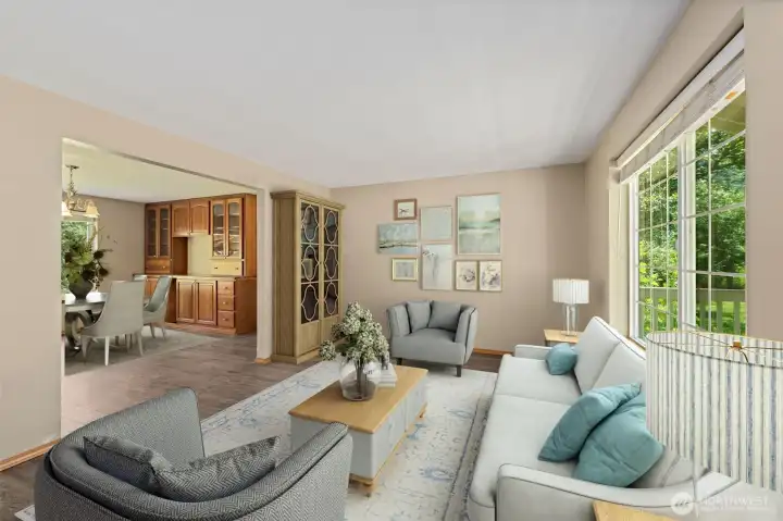 Den off of the kitchen - virtually staged Den off of the kitchen - virtually staged