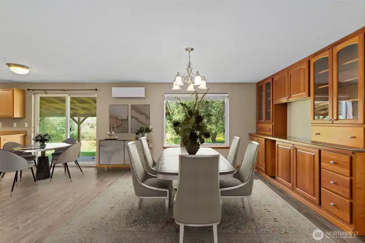 Dining room with built ins- virtually staged Dining room with built ins- virtually staged