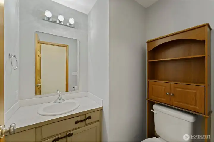 Hallway powder bathroom. Hallway powder bathroom.