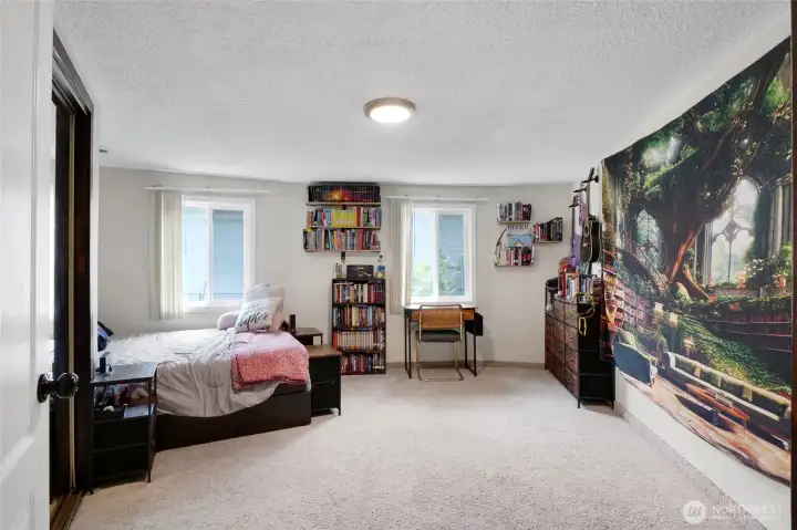There is so much room in every bedroom! Every bedroom is on the outer part of the circle. This is bedroom #2.