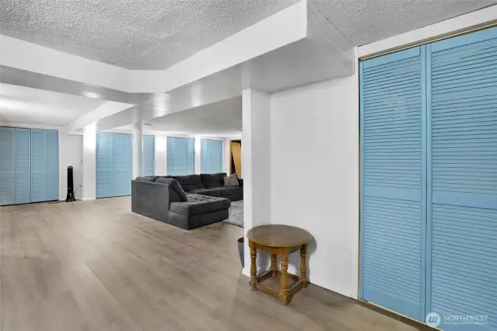 All those pretty closet doors are for everything you want to store!