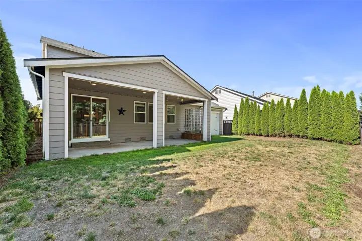 large backyard, backs to greenspace large backyard, backs to greenspace