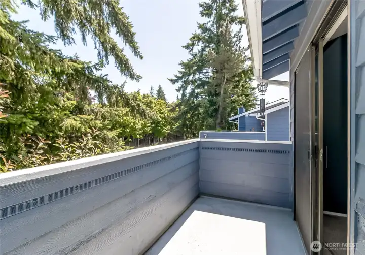 Primary private deck. Primary private deck.