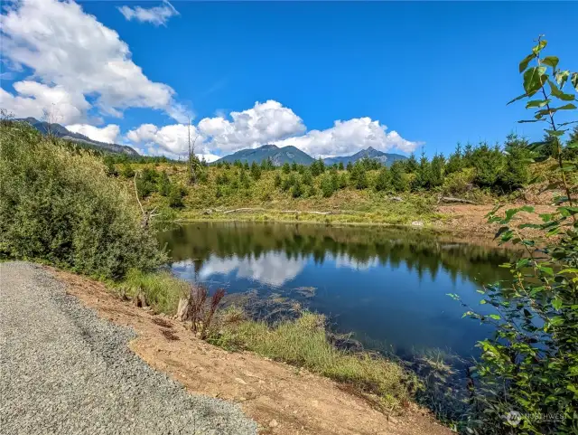 Year round trout pond has been restocked several times.