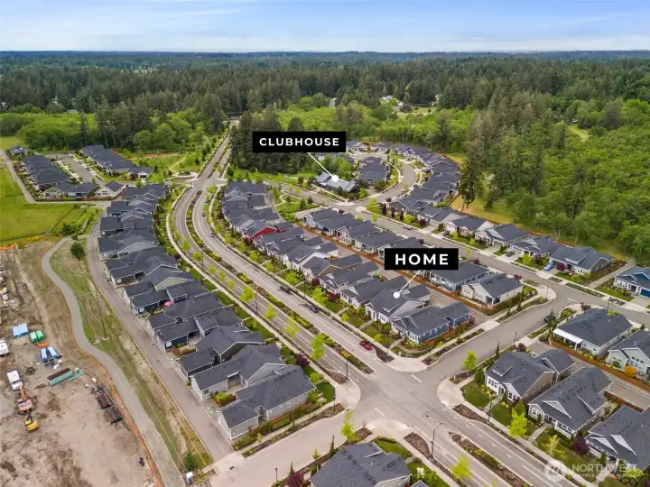 Ideally Located in Ovation at Oak Tree – the sought-after 55+ resort-style community of Ovation at Oak Tree in Lacey, WA, this home enjoys a prime location just steps from the community clubhouse. The clubhouse serves as the social hub of the community—offering amenities such as indoor and outdoor pools, fitness centers, a grand ballroom, and pickleball and bocce courts. Surrounded by lush greenbelts and peaceful forested areas, Ovation at Oak Tree blends natural beauty with active, amenity-rich living.