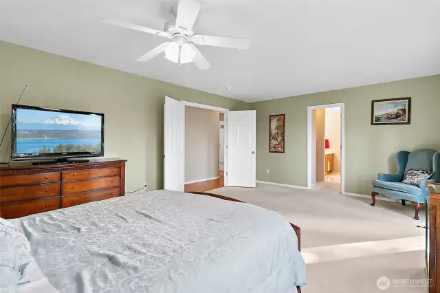Huge Primary Bedroom with French Doors