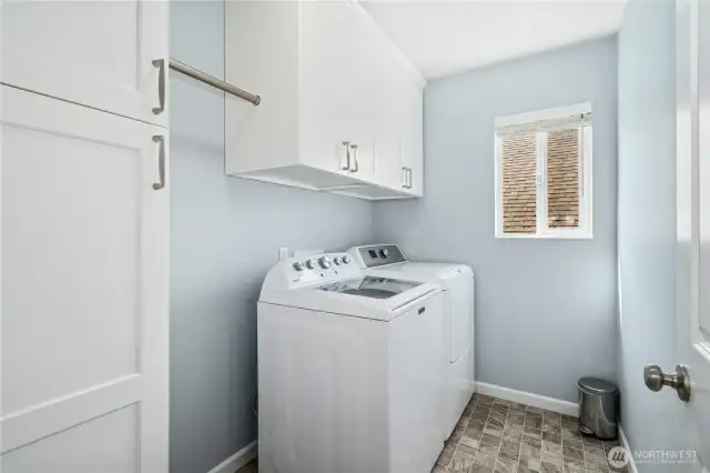 Upper level laundry room. Appliances stay!