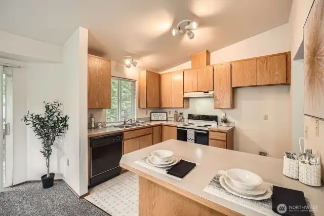 Lots of cabinets and storage space!