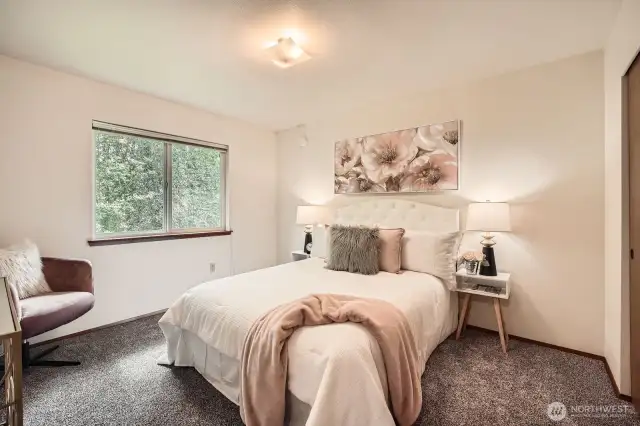 One of the two bedrooms upstairs.