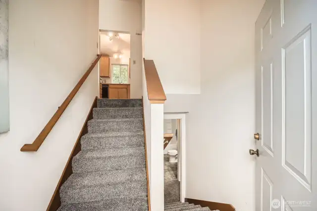 Split entry into the home.