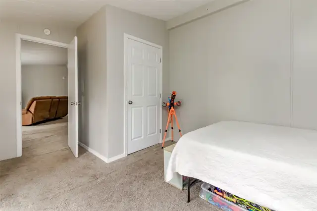 Bedroom off the living room