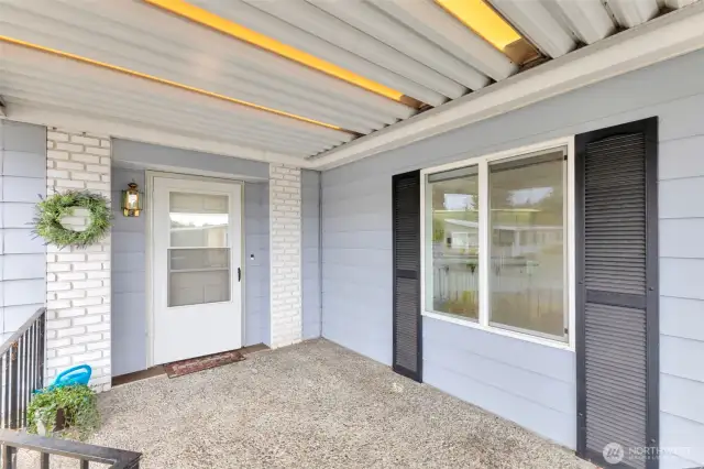 Covered front porch.