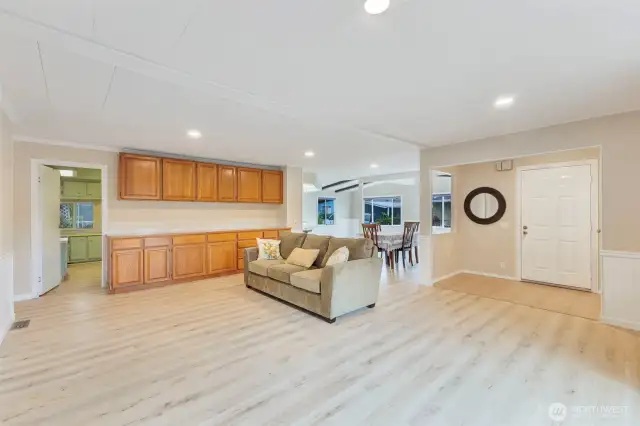 Another view of the living space with great storage capacity for all your things.