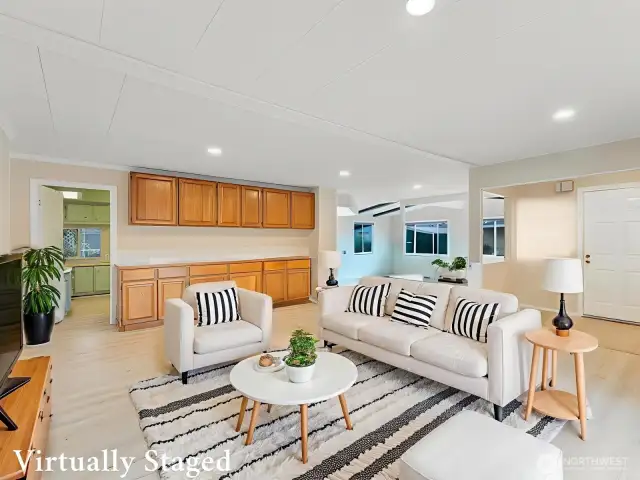 Virtually staged for decorating idea.