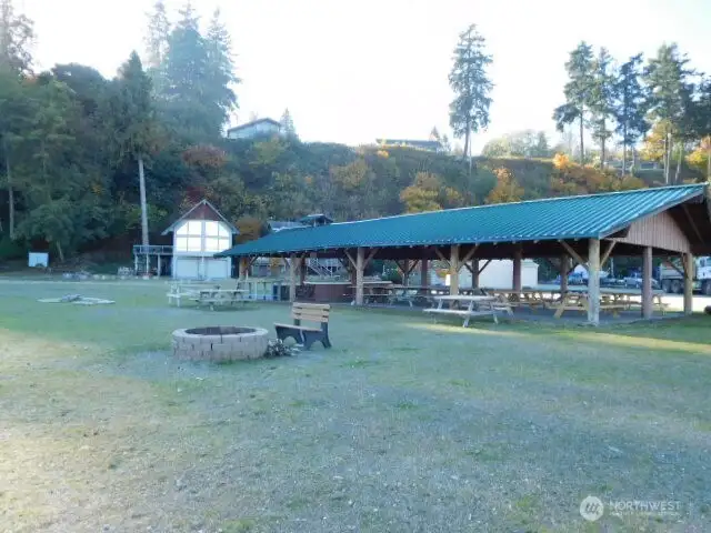 Another view of the Covered Picnic Area and Community Fire Pit